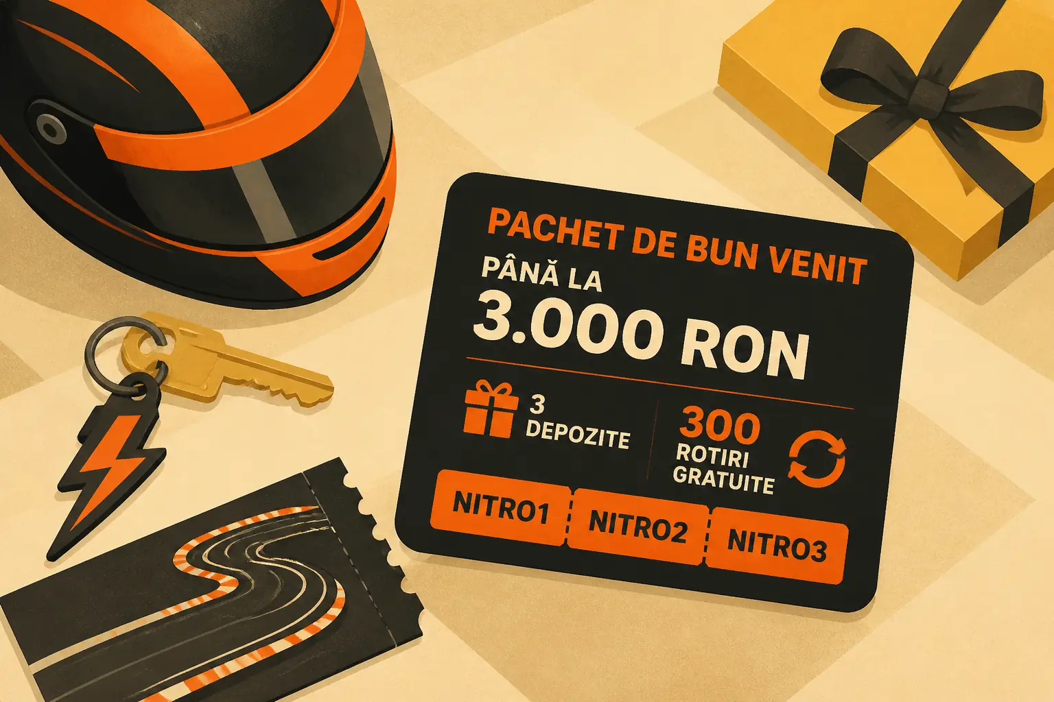 Nitro Casino Bonus: pachet bun venit până la 3.000 RON visual guide for Nitro Casino